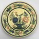 Assiette ancienne en faïence hb henriot quimper décor de panier floral et oiseau