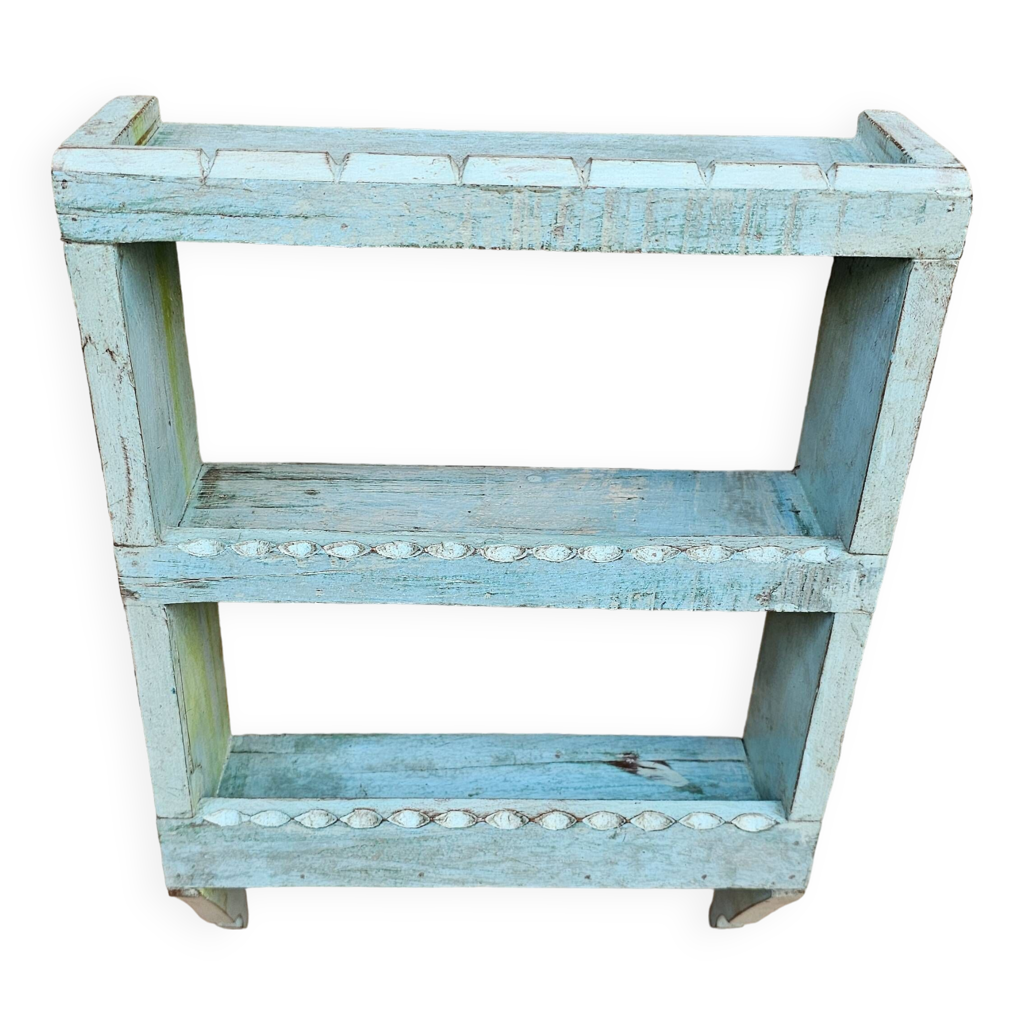 Burmese teak wall shelf