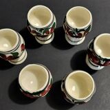 Faience shells series of six early twentieth century