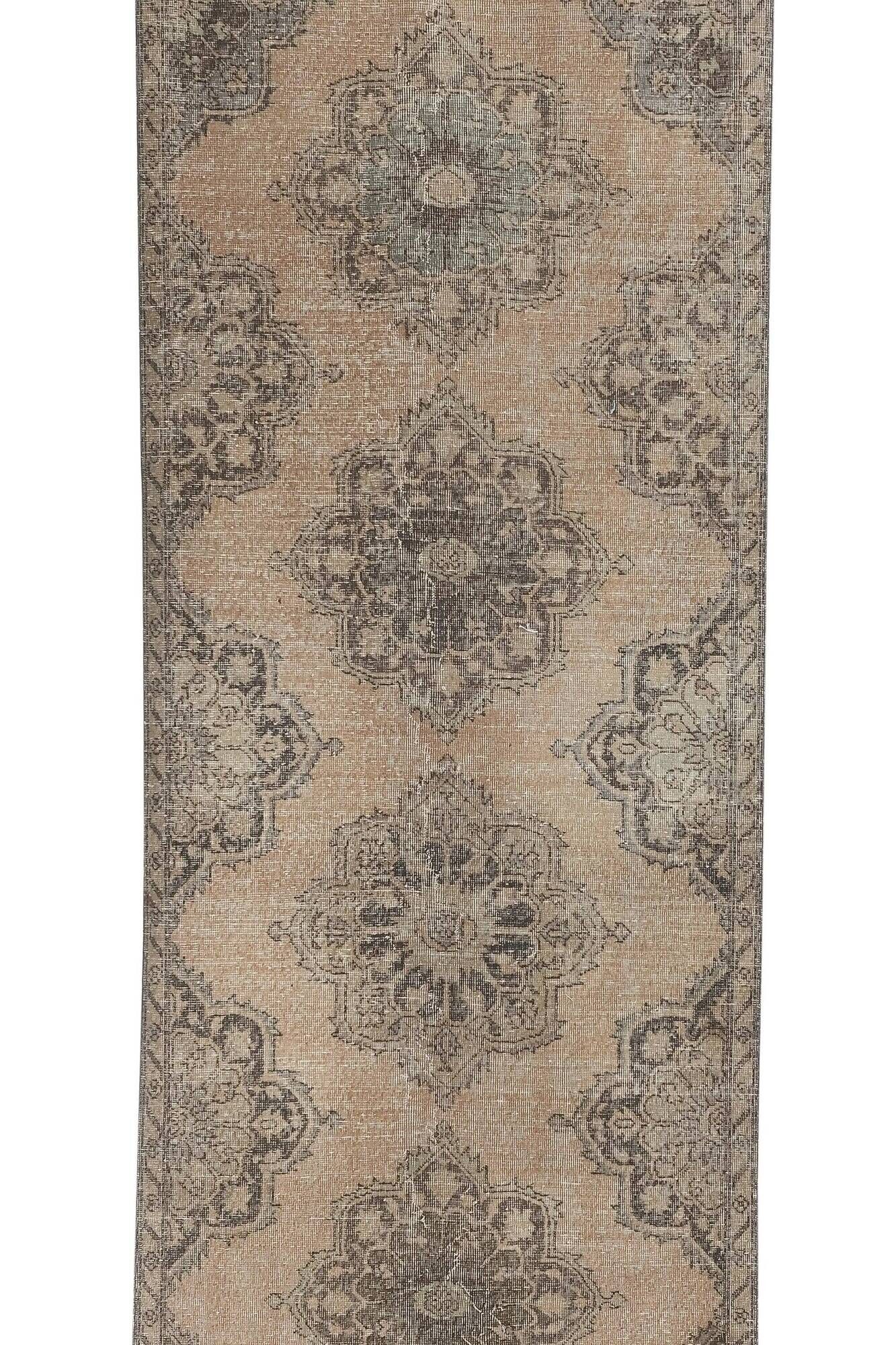 Vintage Turkish hallway rug 115x383 cm