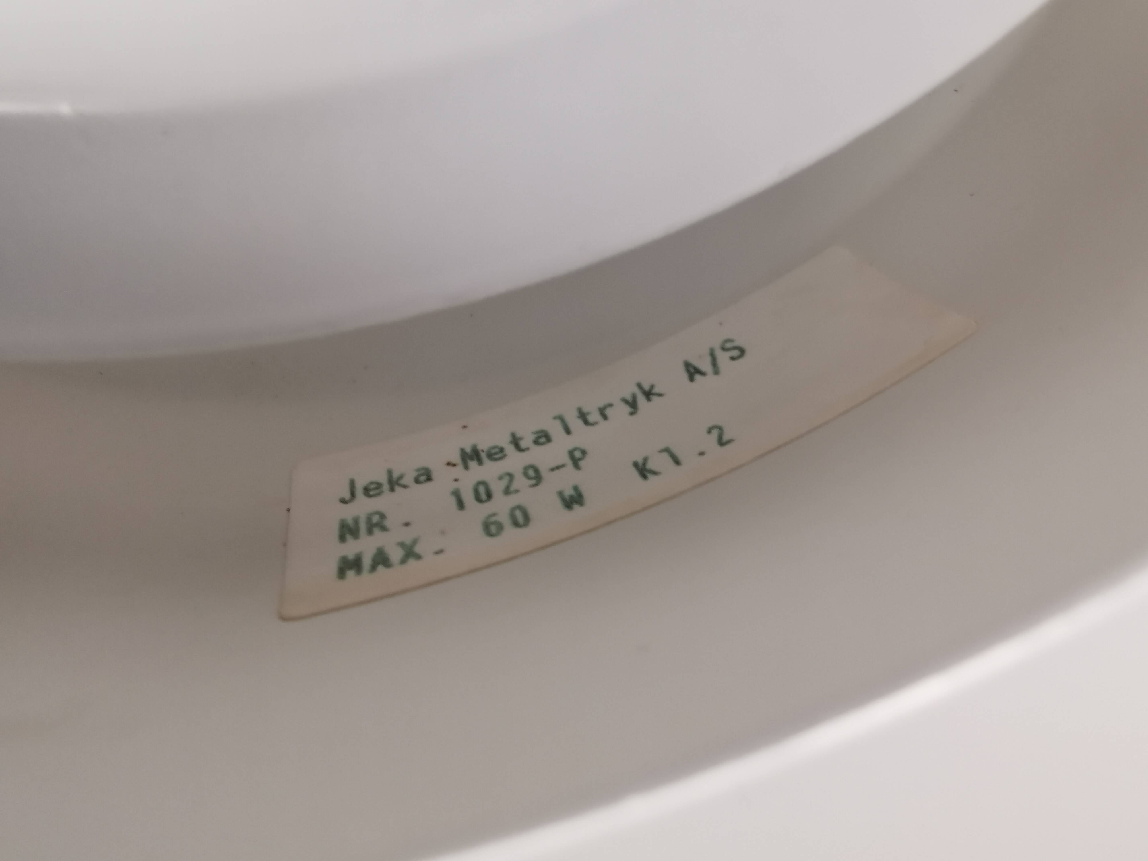 Danish hanging lamp from the 1980s, manufactured by Jeka, model 1029-P.