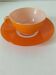 Tasse et soucoupe Duralex orange – design vintage années 70