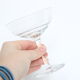 Ensemble de 6 coupes à champagne en cristal gravé