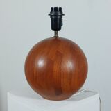 Pair of vintage mid century teak table lamps Kirk Copenhagen