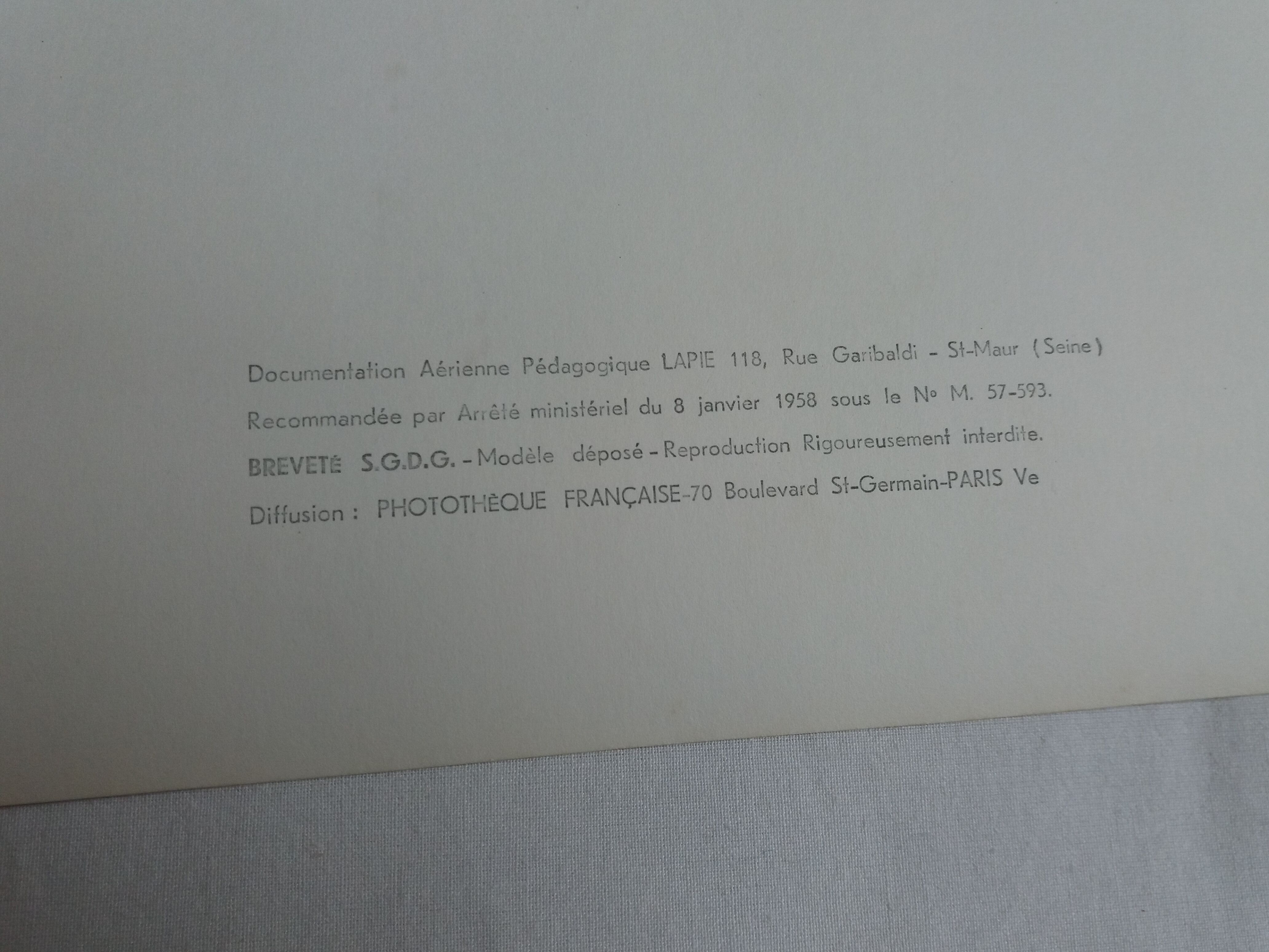 Aerial photograph LaPie 1958 The Marne downstream of Epernay Damery