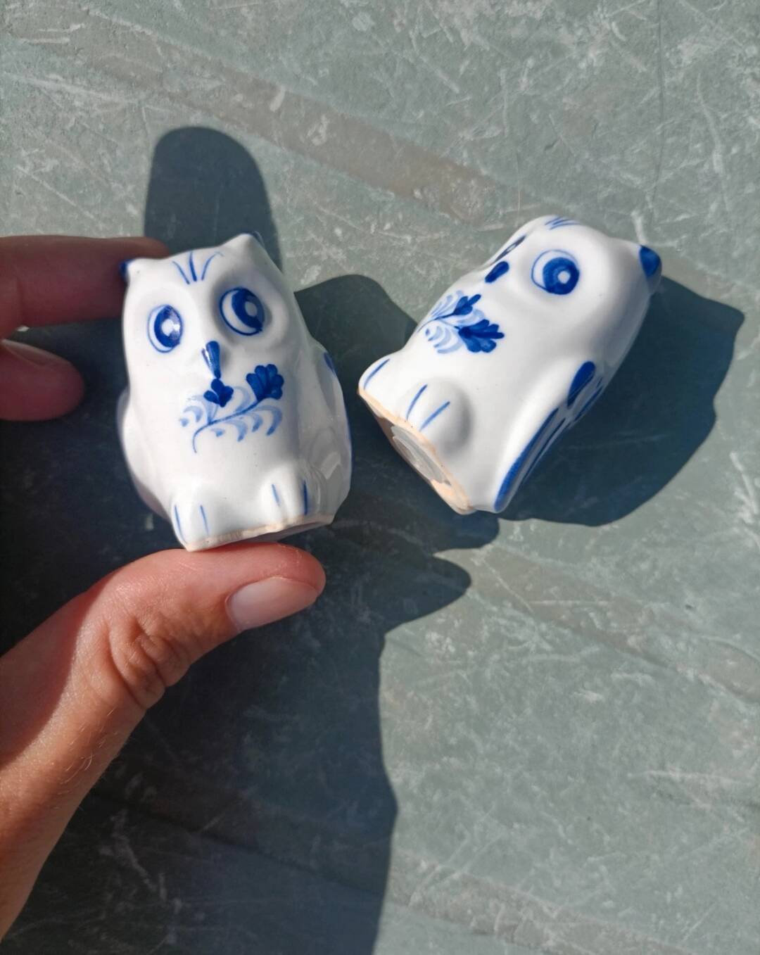 Ceramic Salt and Pepper Shaker Owls