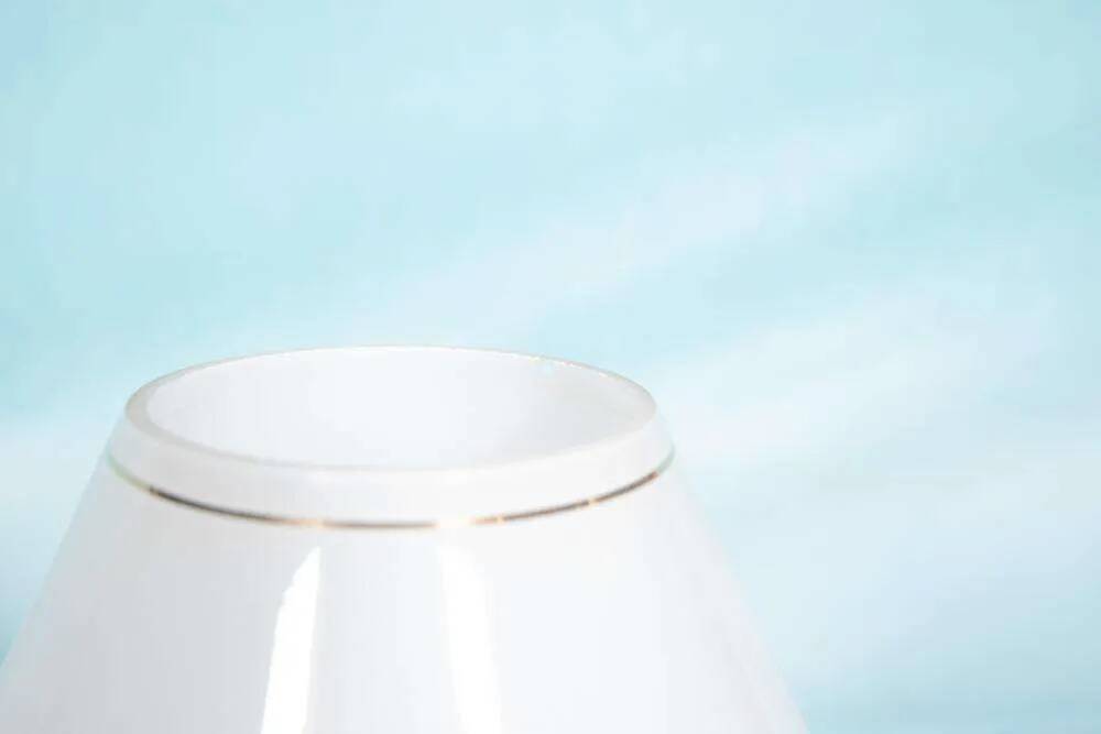 Vintage glass table lamp from the 70s, space age mushroom.