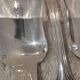 12 silver-plated metal ice cream scoops, Christofle silversmith, Chinon pattern