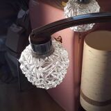 Scandinavian teak chandelier and chrome 1960