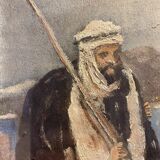 Old painting, portrait of an orientalist, signed and dated 1939.