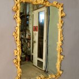 Marble top console and its rocaille style mirror