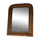 Miroir louis philippe, cadre bois sculpté doré