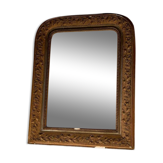 Miroir louis philippe, cadre bois sculpté doré