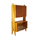 Vintage Wall Unit Bookcase, 1960s