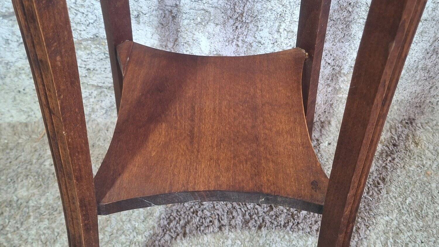Victorian English two-tier stand in solid wood.