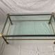 Table basse en verre et laiton