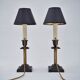 Pair antique candlestick table lamps 1890