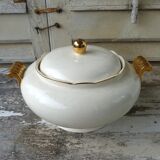 Soup tureen - vegetable bowl Villeroy & Boch Mettlach ivory and gold