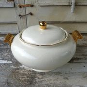 Soup tureen - vegetable bowl Villeroy & Boch Mettlach ivory and gold