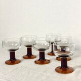 Lot of 6 vintage  glasses, 70