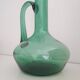 Carafe en verre vert de fabrication italienne 1960s