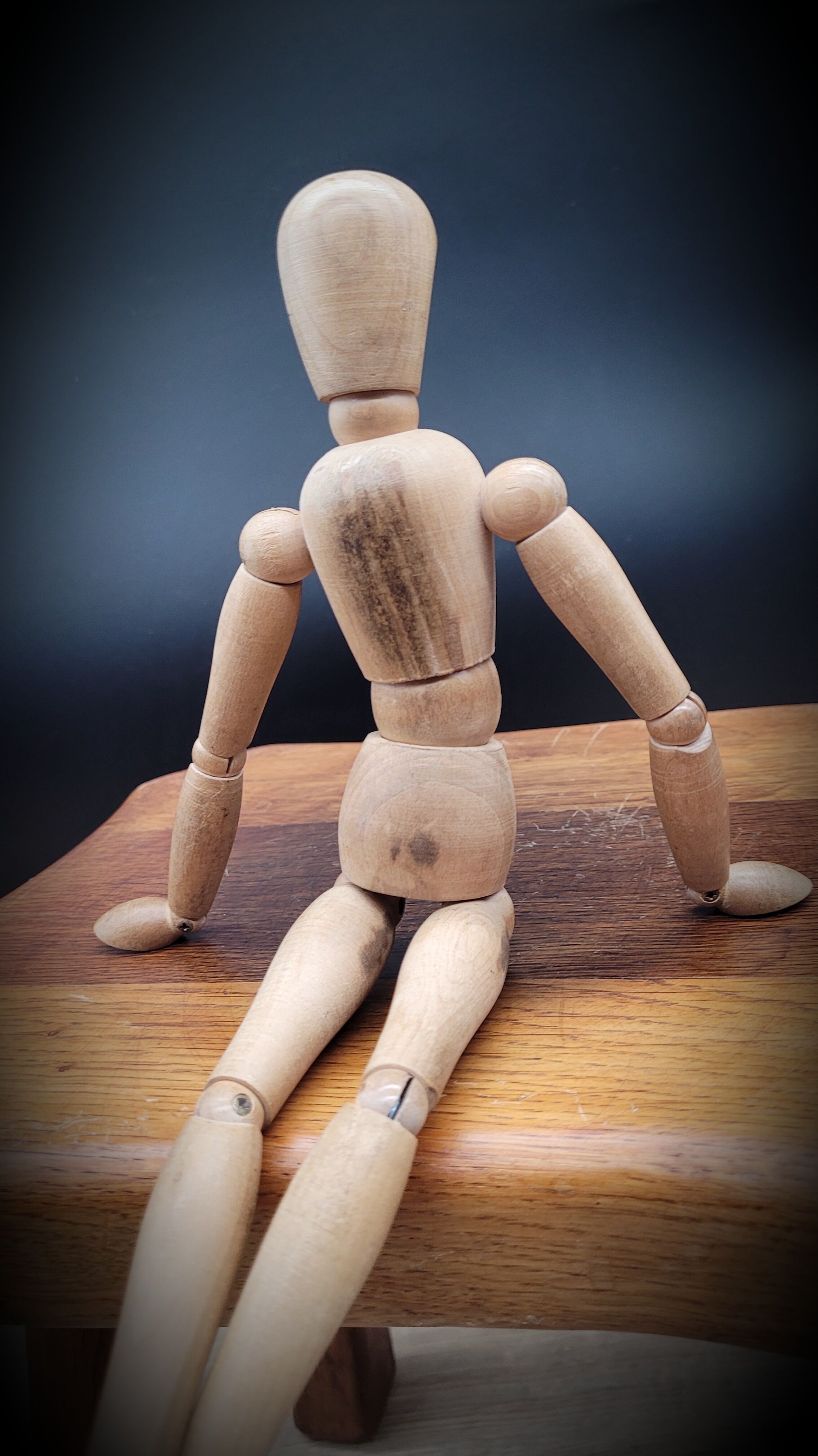 Quadripod solid wood stool