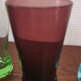 Set of 5 vintage colored aperitif glasses from the 60s/70s