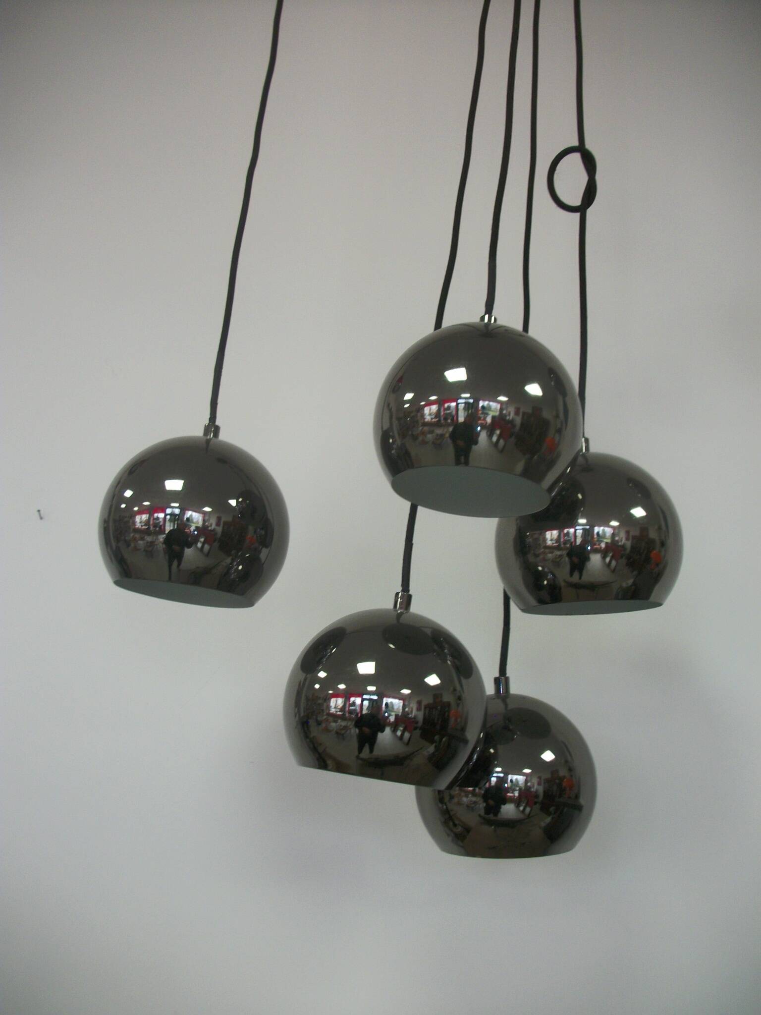 Space age 6 ball light fixture