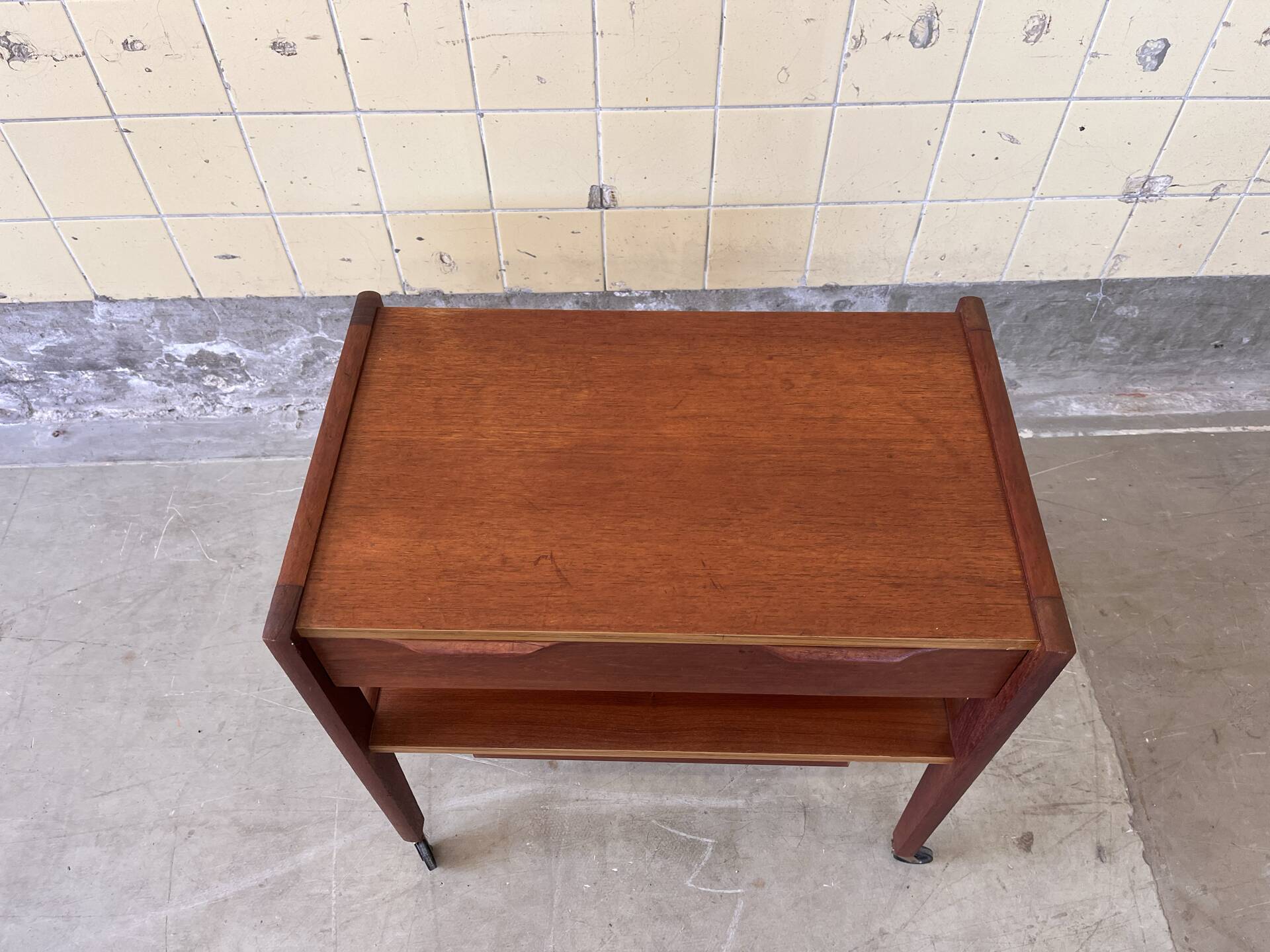 Vintage Scandinavian teak side table
