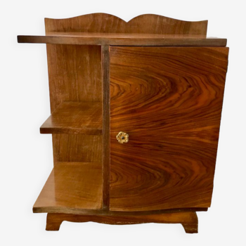 Veneer bedside table and handle flower art deco 30s