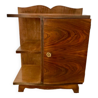 Veneer bedside table and handle flower art deco 30s