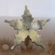 Flower candle holder, in gilded brass 60s 70s