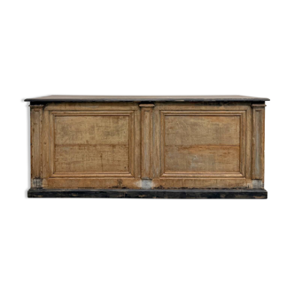 Comptoir de commerce ancien en pin