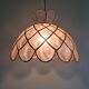 Vintage capiz mother-of-pearl pendant light, 1970s