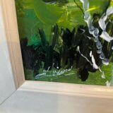 Signed village landscape