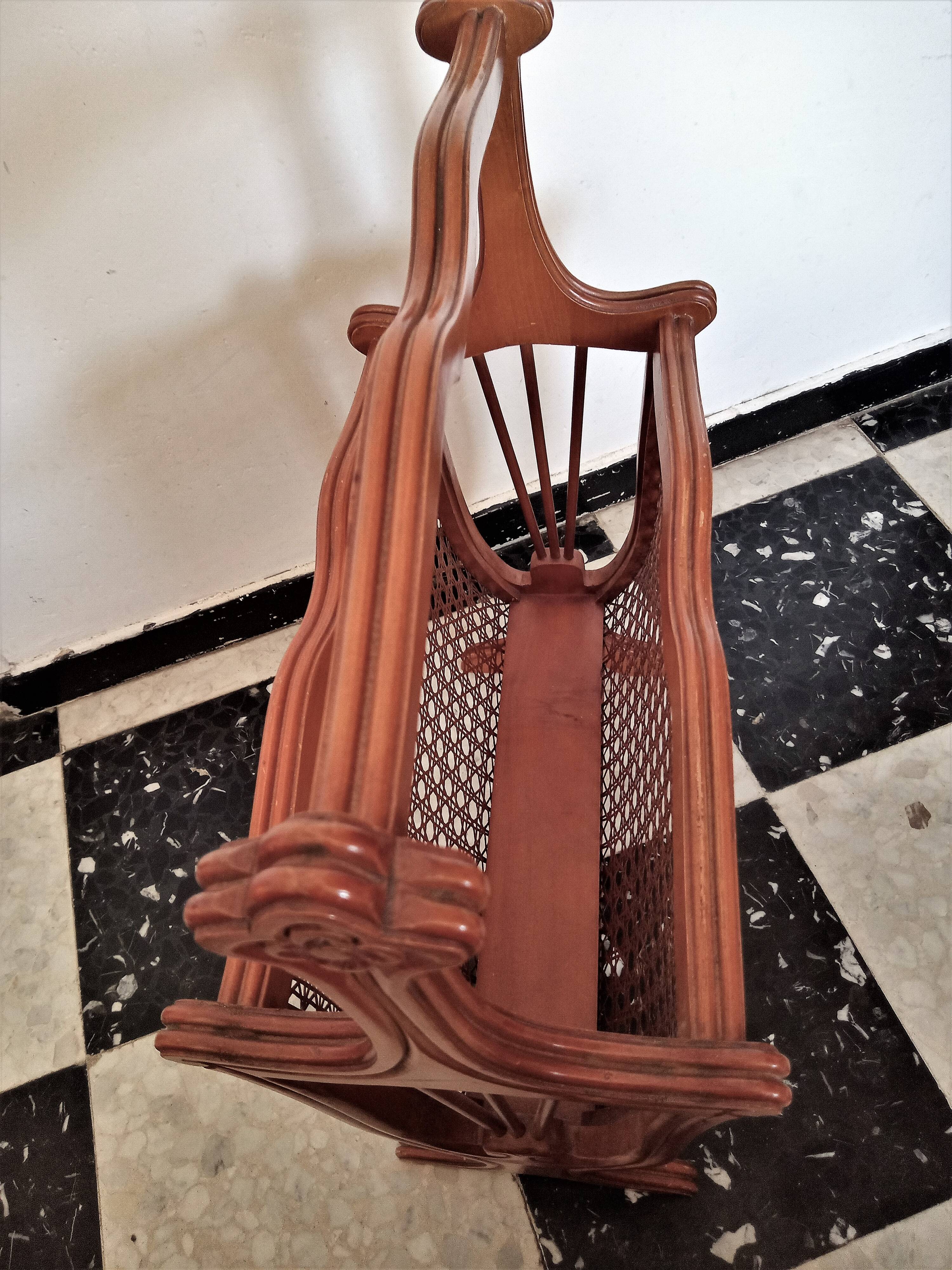 Wooden Art Nouveau magazine holders