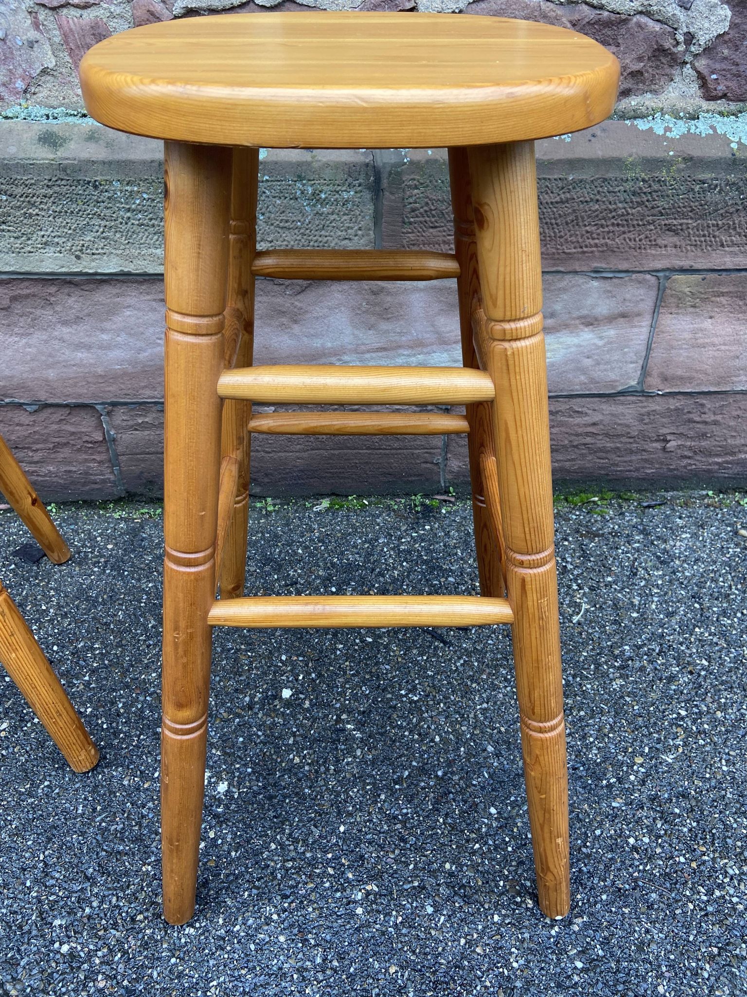2 tabourets de bar scandinave vintage Pin Sapin style Montagne