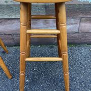 2 tabourets de bar scandinave vintage Pin Sapin style Montagne