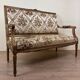 Louis XVI Style Bench In Golden Wood, mid-19th century