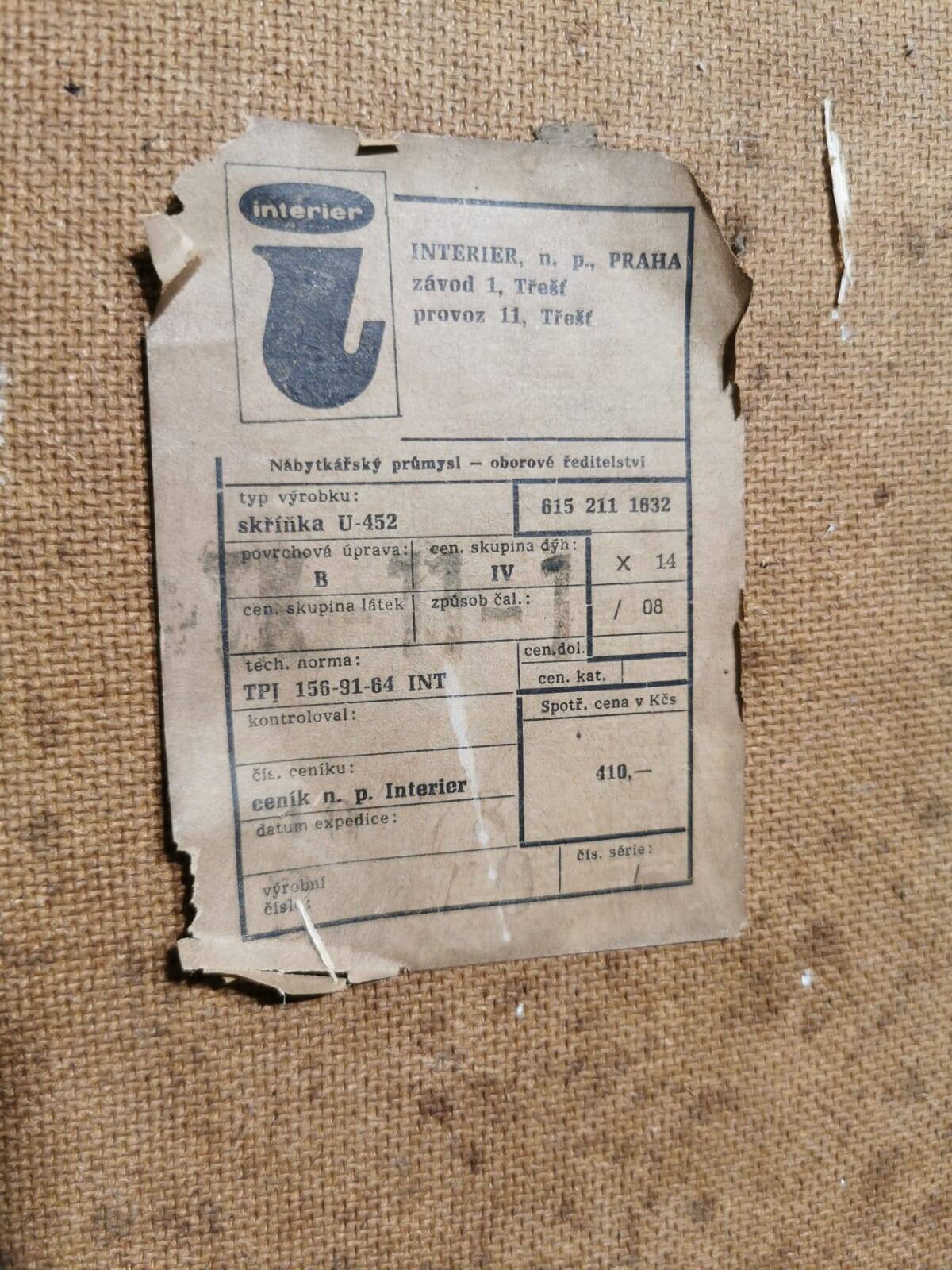 Sideboard by Jiri Jiroutek for Interier Praha, 1960s