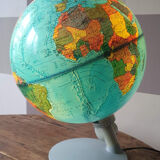 Vintage Globe Luminous World Map Scan Globe Denmark