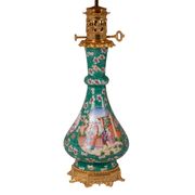 Pair of lamps in Canton porcelain and bronze, circa 1880