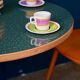 Round bistro table with tulip base in Art Deco style from the 1990s.