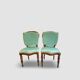 Antique Victorian era ballon back chairs and stool