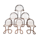 Ensemble de 6 chaises arrondies en inox vintage