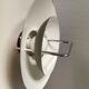 Swedish hanging lamp, produced by Belid in the original silver-grey colour.