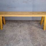 Bench 140 cm old solid wood with patina