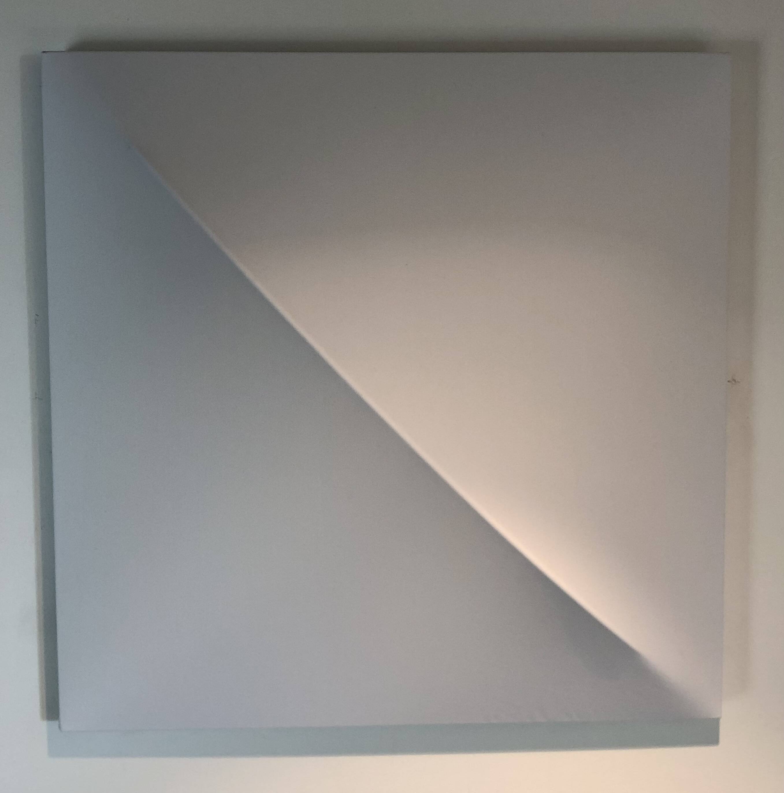 Square wall light with white fabric diffuser, Italy 70s