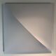 Square wall light with white fabric diffuser, Italy 70s