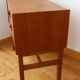 Bedside table, small Scandinavian chest of drawers, 1960, teak.